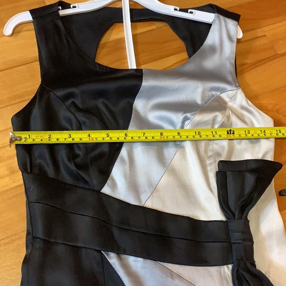 Black Cocktail Dress with Bow - Picture 9 of 9